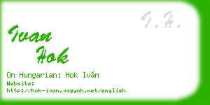 ivan hok business card